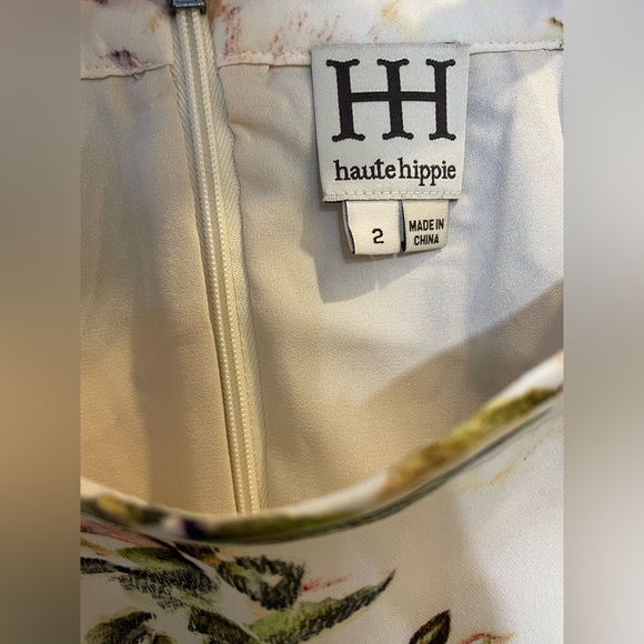 Haute Hippie Silk floral midi skirt size 2 - Picture 4 of 5